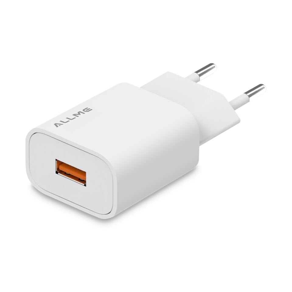 Allme SS18AB 18W QC Hızlı Şarj Adaptörü Beyaz