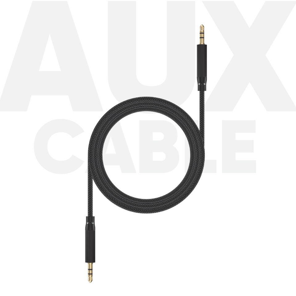 Allme DK2AUX Aux to Aux Hasır Kablo Siyah