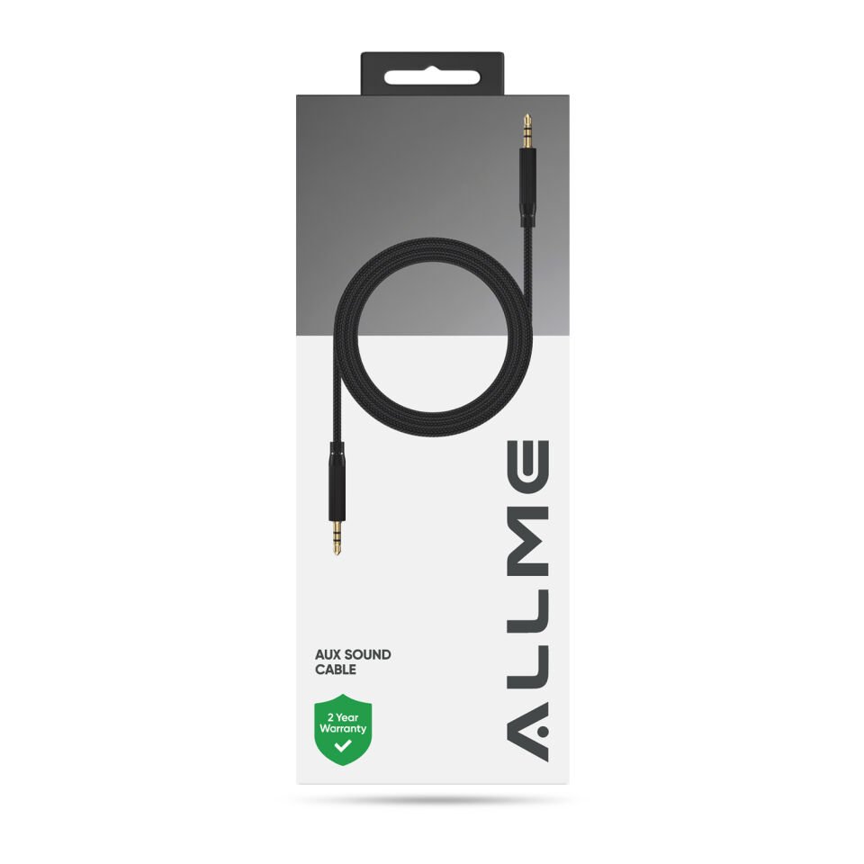Allme DK2AUX Aux to Aux Hasır Kablo Siyah