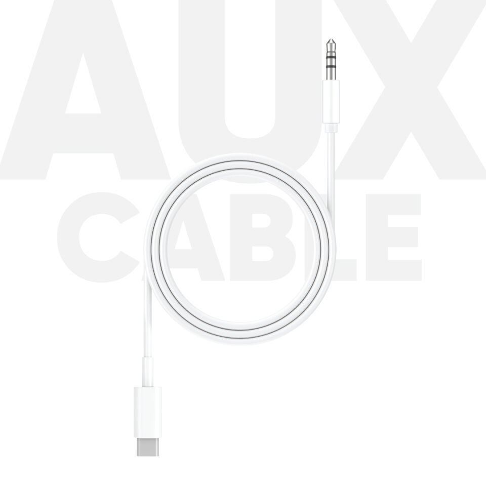 Allme DKTAUX 3A AUX to Type-C Data Kablo Beyaz