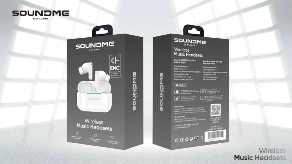 Soundme LS520 ENC TWS Kulaklık Beyaz