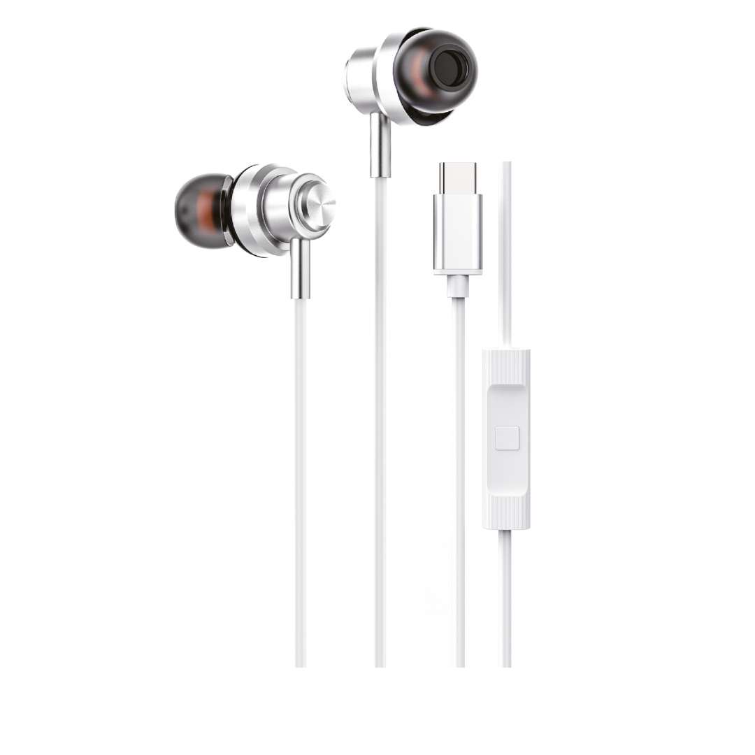 Soundme LS725M Type-C Girişli Metal Başlıklı&Mıknatıslı Kablolu Kulaklık Metalik Gri