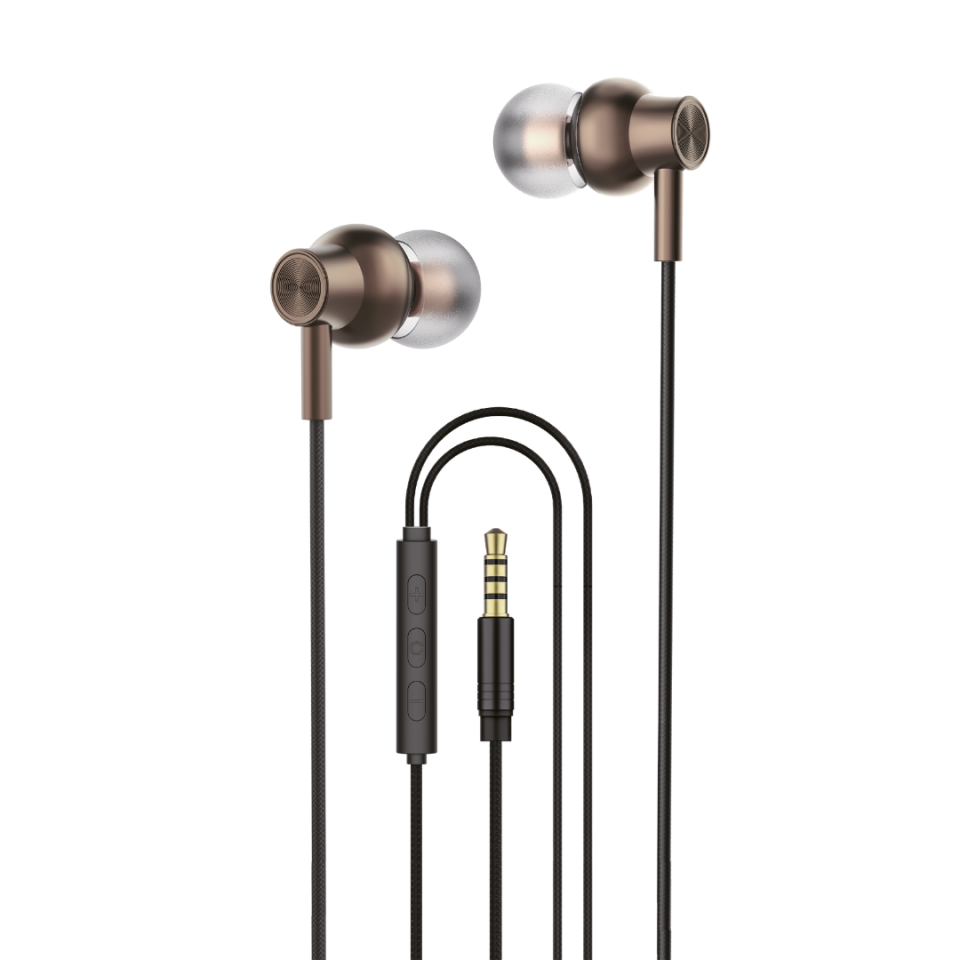 Soundme LS698BR Jak Girişli Metal Başlıklı&Mıknatıslı Kablolu Kulaklık Bronz