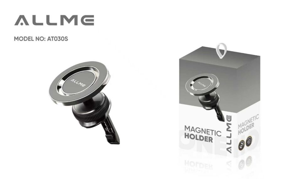 Allme AT030S Magnetic Round Araç İçi Telefon Tutucu Siyah