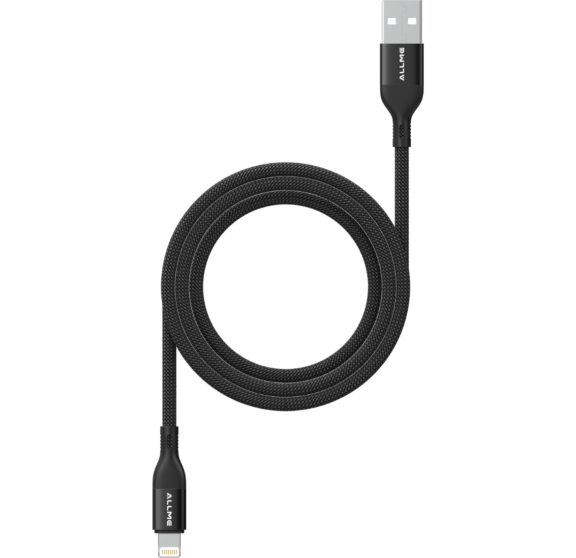 Allme DK3AULS USB to Lightning Örgü Data Kablo Siyah