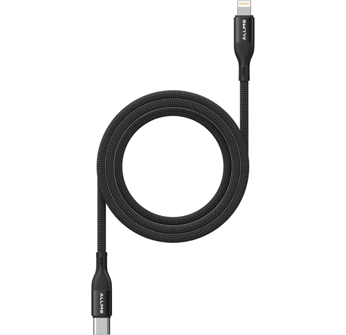 Allme DK3ATLS Type-C to Lightning Örgü Data Kablo Siyah
