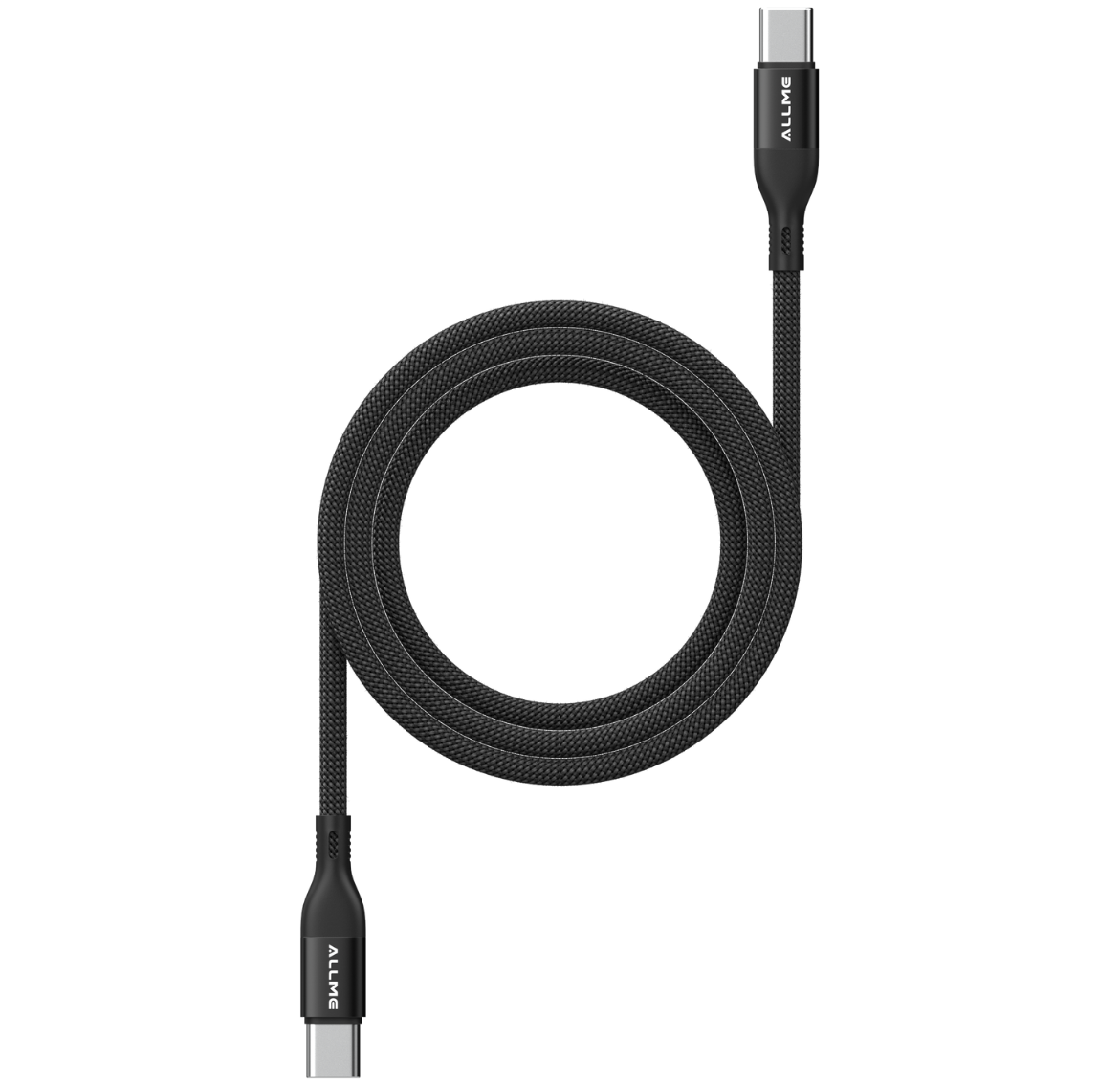 Allme DK3ATTS Type-C to Type-C Örgü Data Kablo Siyah