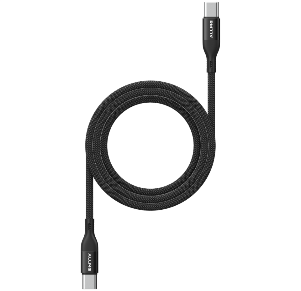 Allme DK3ATTS Type-C to Type-C Örgü Data Kablo Siyah