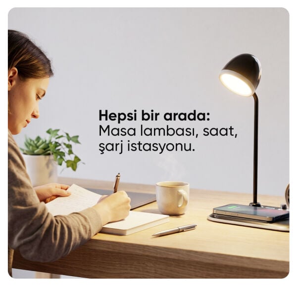 Allme ASB01S SmartBase 3in1 Kablosuz Şarj İstasyonu Siyah