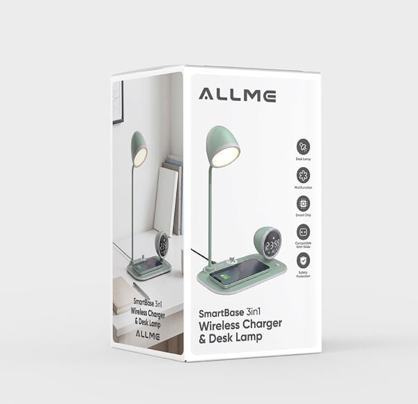 Allme ASB01Y SmartBase 3in1 Kablosuz Şarj İstasyonu Yeşil